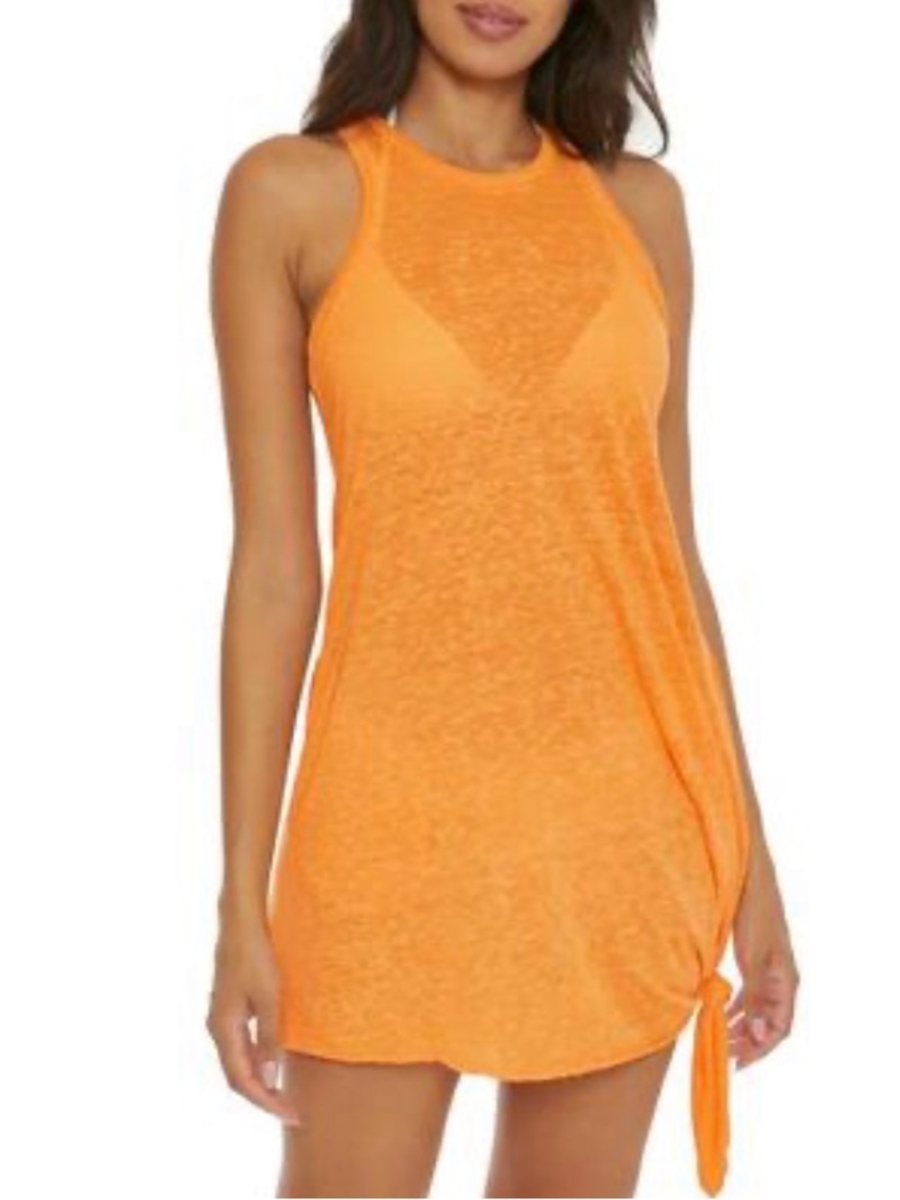 Becca Beach Date Cover-up Dress Orange